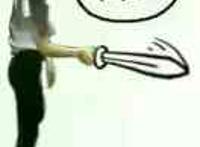 永新初中铁血无双霸王龙拿剑:有种放学别走!!