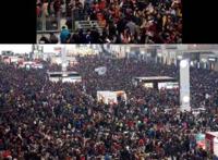 2016春运中的虹桥火车站实拍，人真特么多啊！