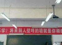 不学，将来别人壁咚的墙就是你砌的