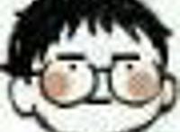 戴着大眼镜发呆