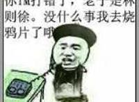 接电话:你Tm打错了，老子是林则徐。没什么事我去烧软片了哦（虎门销烟）