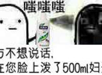 嗤嗤嗤：对方不想说话并在您脸上泼了500ML妇炎洁
