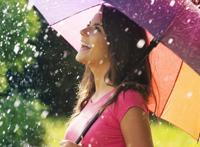 打伞的女人相片 