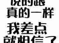 说的跟真的一样，我差点就相信了