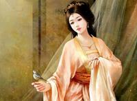 古代美女背影图片手绘