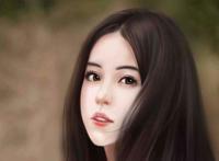 古代女子背影素描图片