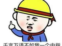 千言万语不如我一个中指