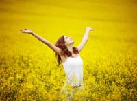 油菜花美女风景图片