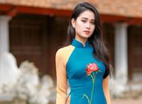 莲花旗袍性感美女图片