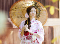 日本艺伎纸妆美人图