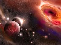 梦幻星空黑洞星球图片