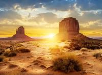 沙漠中风化的古建筑图片