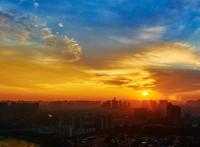 城市日出美景图片