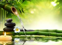 竹筒流水素材图片