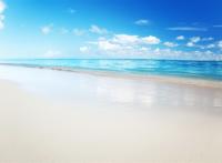 干净平摊的海滩唯美图片