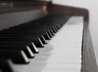 钢琴按键近拍图片