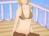 真面目屋罗宾娜美大战桃之助 桃之助x娜美