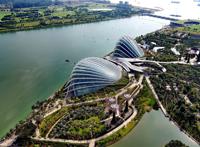 河边运动建筑俯视图片