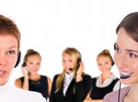 戴耳机的美女客服素材图片