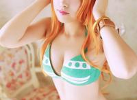 娜美被路飞上无翼鸟