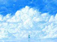 女孩在平面如镜的湖边图