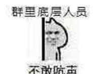 群里低层人员 不敢吭声