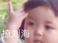 撩刘海表情