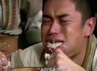 吃米饭哽咽表情