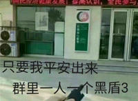 只要我平安出来 群里一人一个黑盾3（抢劫）