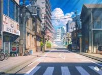 日本动漫街道场景图