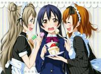 动漫 二次元 同人 lovelive 百合 南小鸟 园田海未 高坂穗乃果 女仆