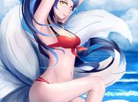 lol狐狸泳装全彩本子