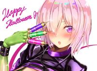 fgo美图壁纸.穿着南丁格尔万圣节装束的色茄子