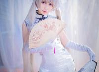 [cosplay]白金x春日野穹同人旗袍白丝足控福利穹妹cosplay番号