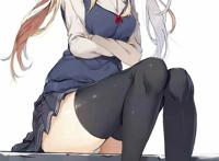 这不就是一个二次元少女穿着黑丝,然后没有了.