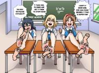 美女痛苦的挠脚心动漫图