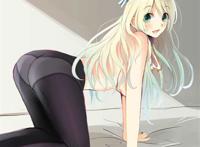 二次元银发美女翘臀 银发美少女