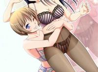 二次元白色蕾丝吊带袜