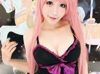 低胸女仆与白丝吊带袜 大眼美女cos巡音流歌