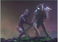 奥特曼的灯被怪兽打碎