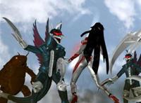 苍月女奥特曼被怪兽骑在上面然后被放在十字架上