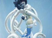 水下,过膝袜:少女与机械触手