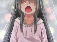 雨中哭泣动漫头像女生