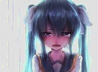 伤感动漫头像女生哭泣