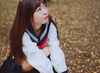 清纯甜美jk制服酒窝美女写真图片手机壁纸