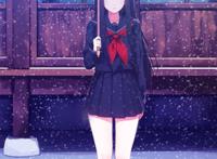 jk制服绘本图 壁纸 锁屏 雪