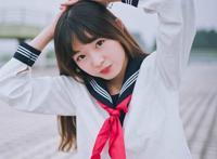 清纯甜美jk制服酒窝美女写真图片手机壁纸