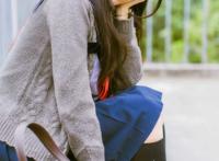 长发清纯美女jk制服户外写真手机壁纸