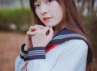 清纯甜美jk制服酒窝美女写真图片手机壁纸