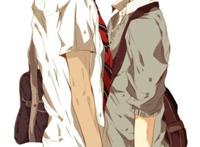 bl高清的壁纸.接吻